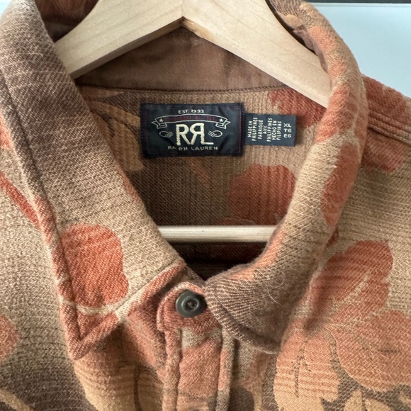 Double RL RRL Floral Jacquard Western Workshirt XL - Picture 4 of 4